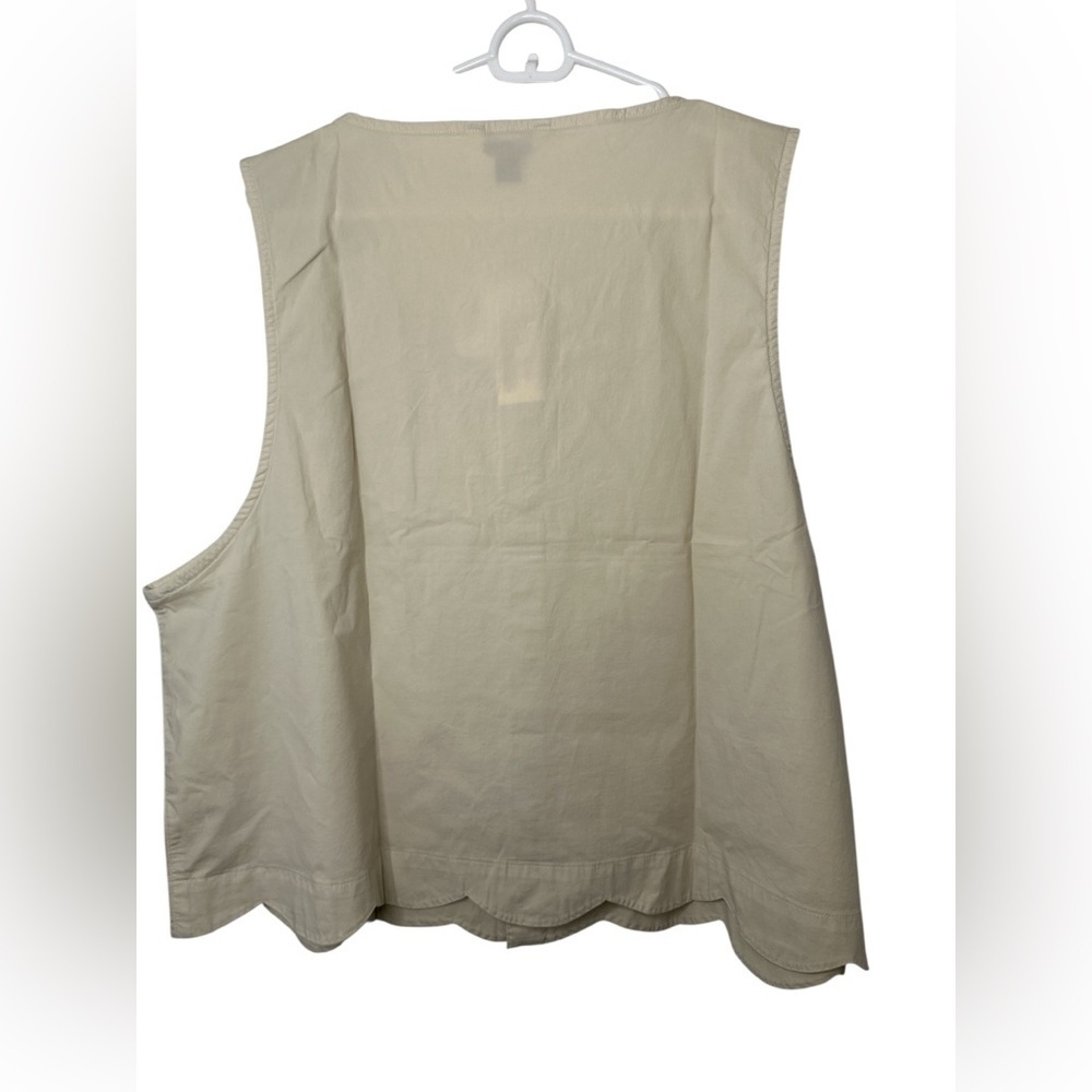 American Eagle Button Down Scalloped Sleeveless B… - image 2